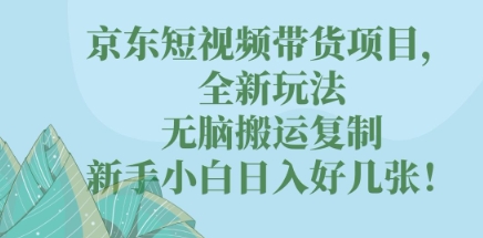 京东短视频带货项目,全新玩法,无脑搬运复制,新手小白日入好几张!-14号网创